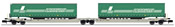 Twin car Sdggmrs AAE Cargo HUPAC intermodal + 2 trailers LANNUTTI – Era V-VI